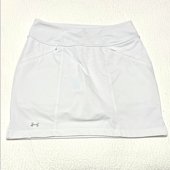 Under Armour women’s white heat gear golf skort with zippered pockets size S - Picture 1 of 6